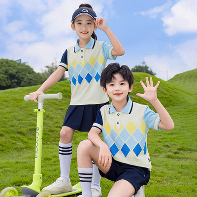 新款儿童校服夏季幼儿园园服套装学生校服中小学生校服六一演出服