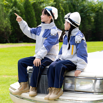 小学生校服幼儿园园服秋冬季可拆加绒保暖套装儿童冲锋衣班服批发